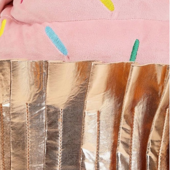 Pink Cupcake Toddler Costume Tunic with Metallic Cupcake Liner & Cherry Headband - Picture 5 of 13